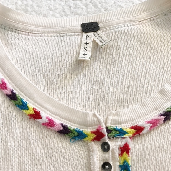 ❄️PD❄️ Free People Rainbow Thermal Tee (S) - Picture 4 of 8